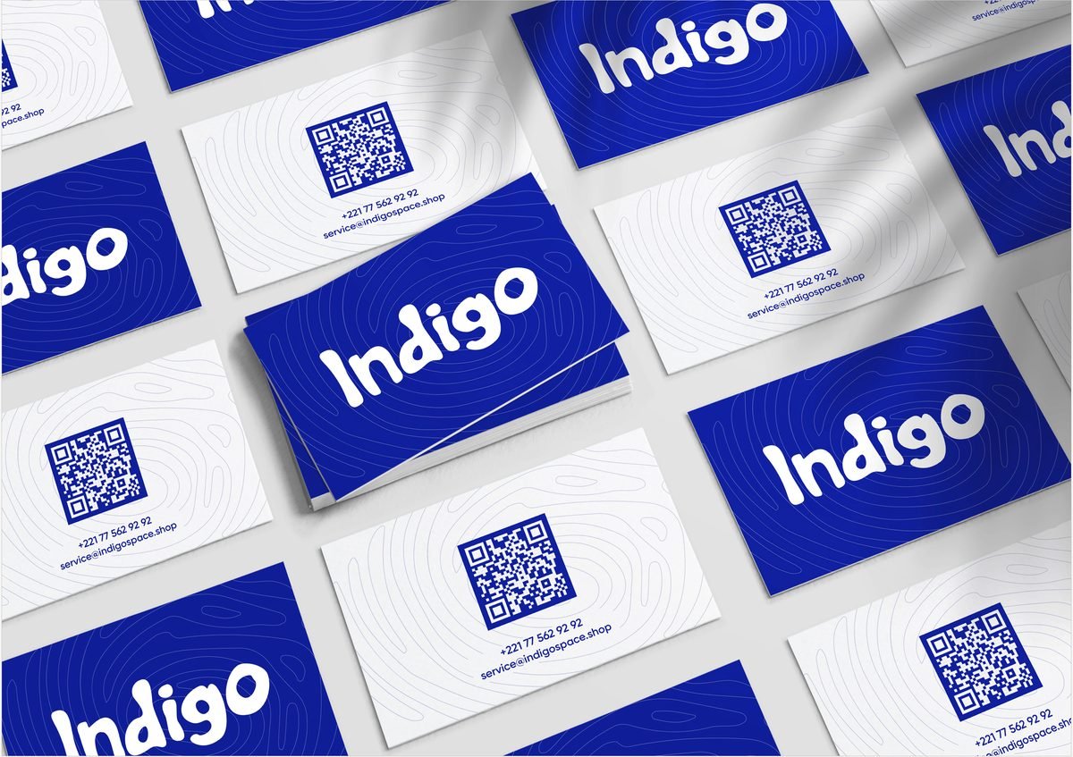 Mockup de cartes de visite Indigo Space
